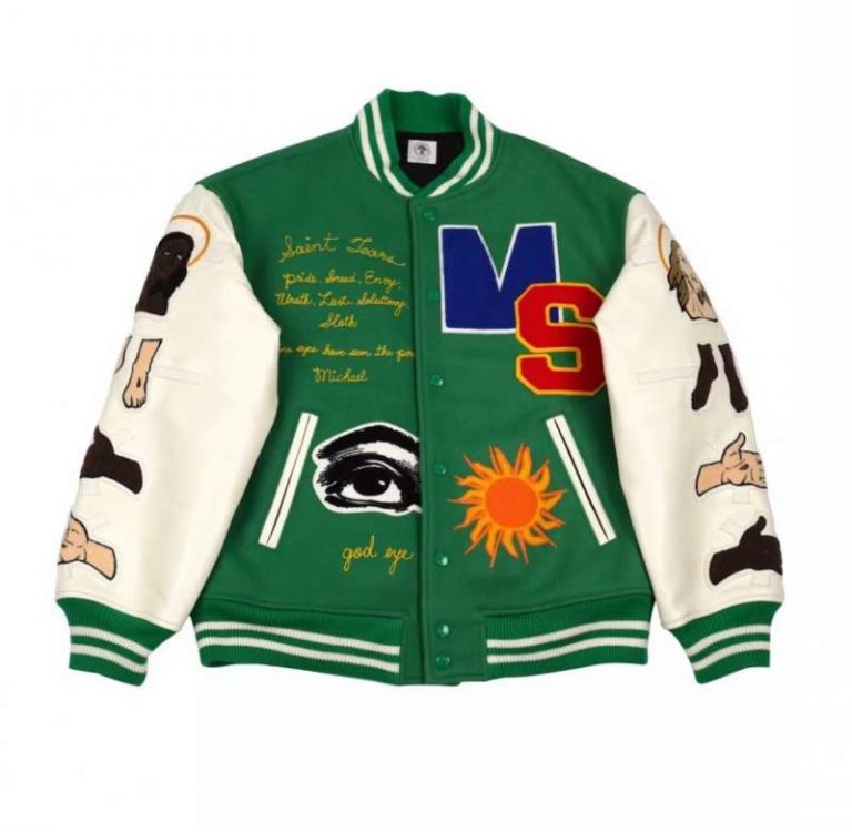 Buy Replica Saint Michael x Denim Tears Varsity Jacket In Green - Buy ...