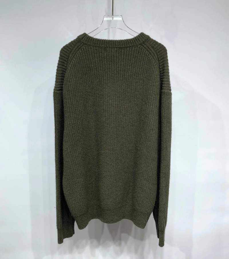 Buy Replica Celine Oversized Ribbed Wool Sweater In Olive Green - Buy ...