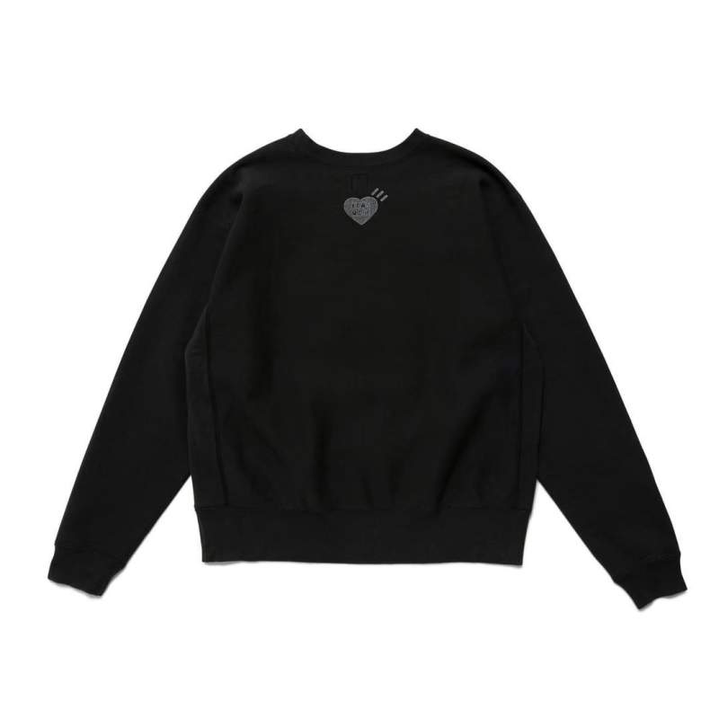 Buy Replica Human Made x Kaws #1 Crewneck Sweatshirt Black - Buy ...