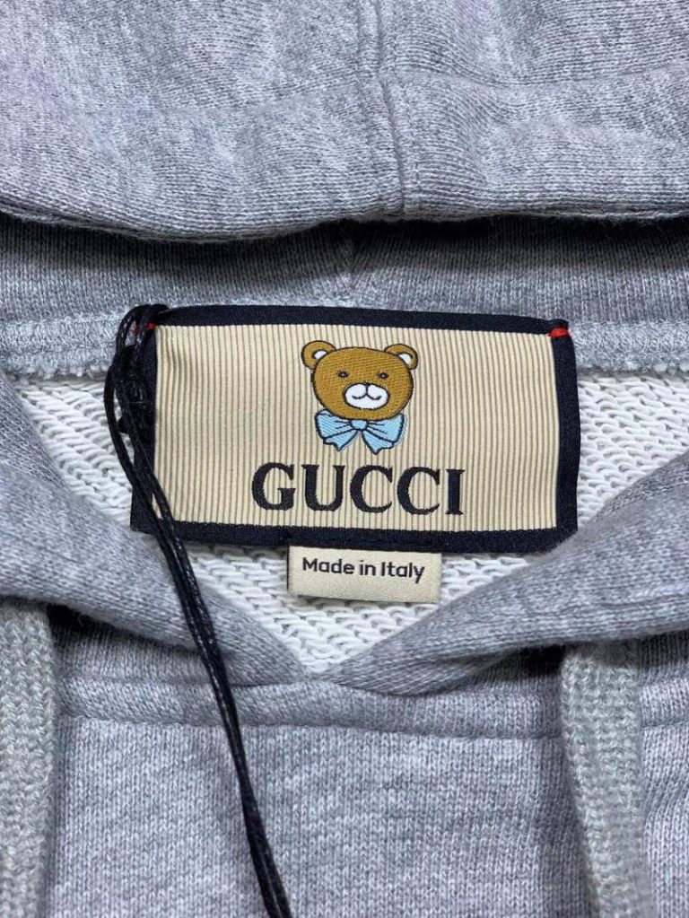Buy Replica Gucci Bear Hoodie In Grey - Buy Designer Bags, Sunglasses ...