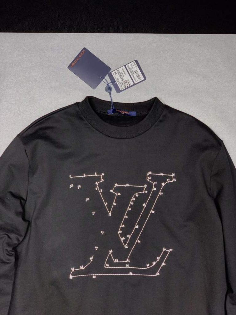 Buy Replica Louis Vuitton Lv Stitch Print Embroidered Sweatshirt In ...