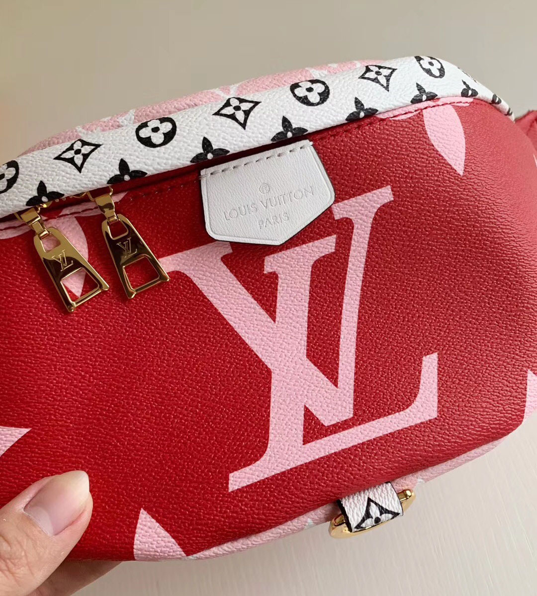 Buy Replica Louis Vuitton Bumbag M44575 Monogram Giant Red Pink - Buy Designer Bags, Sunglasses ...