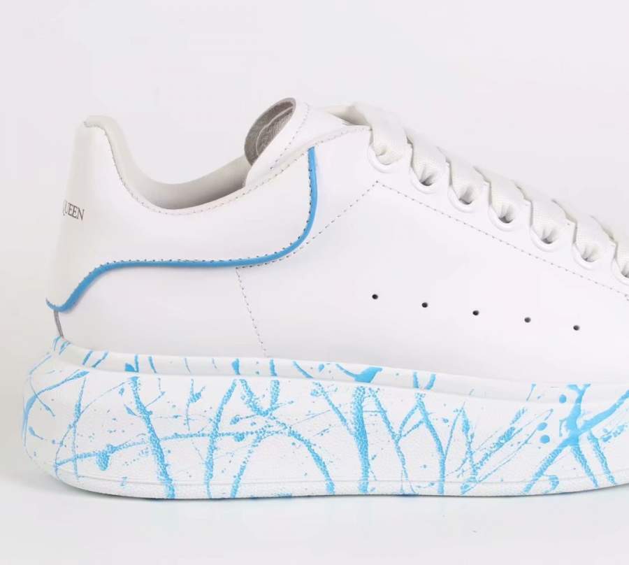 Buy Replica Alexander McQueen Oversized Paint Splatter Sneaker White