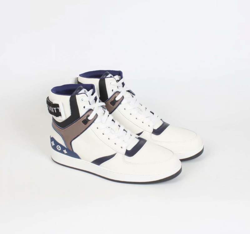 Buy Replica Louis Vuitton Rivoli High-Top Sneaker Boot Blue White - Buy Designer Bags ...