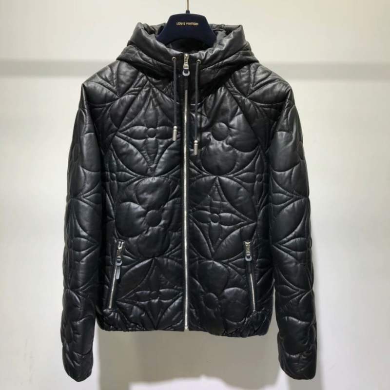 Buy Replica Louis Vuitton Monogram Leather Puffer Jacket - Buy Designer ...